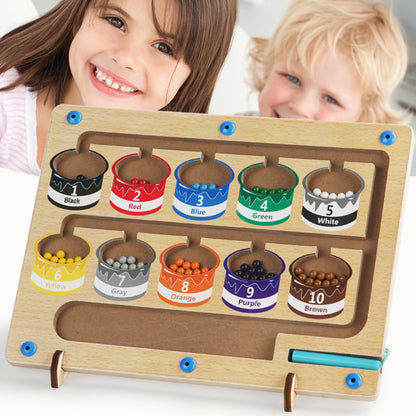 Children's Wooden Color Classification Magnetic Counting Chamber Magnetic Force Educational Toys