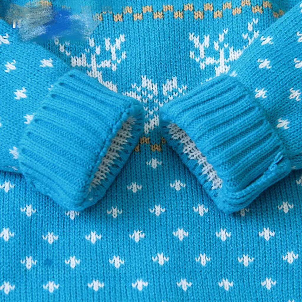 Stickad tröja för små barn med djurmotiv