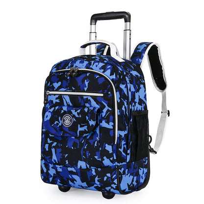 Ultralight Drawstring Backpack – 2-in-1 Trolley School Bag