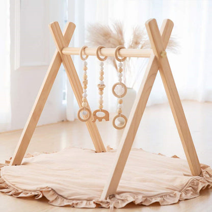 Wooden baby gym for infants 