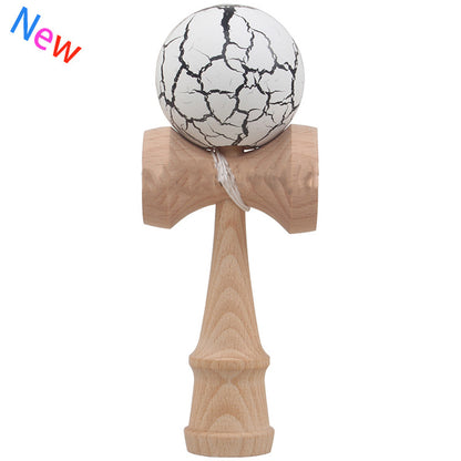 Safety Crack Pattern Toy Bamboo Kendama Best Wooden Educational Toys Kids Toy 7 Colors 