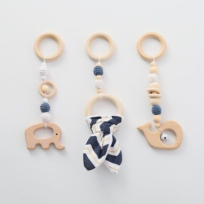 Baby gym wooden pendants – 3-pack toys for babies 0–24 months