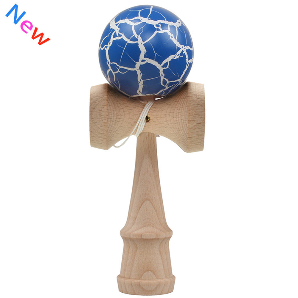 Safety Crack Pattern Toy Bamboo Kendama Best Wooden Educational Toys Kids Toy 7 Colors 