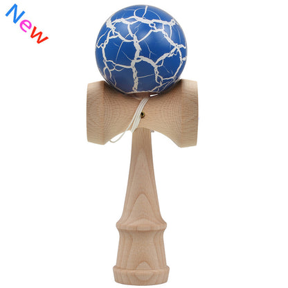 Safety Crack Pattern Toy Bamboo Kendama Best Wooden Educational Toys Kids Toy 7 Colors 