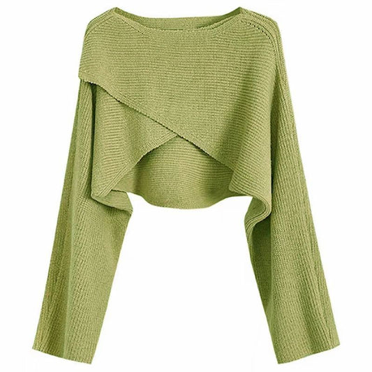 Autumn And Winter Design Sense Niche Cross Sweater