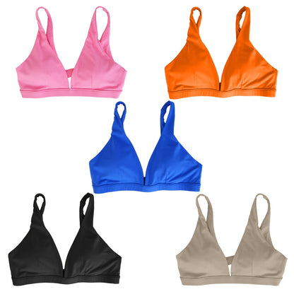 Comfortable sports bra with V-shaped back 