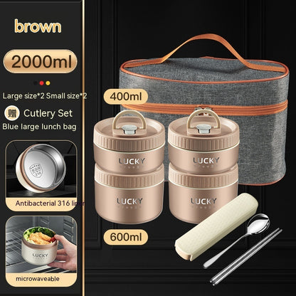 Stainless steel lunch box in 304/316 steel – multiple sizes &amp; sets with bowls and cutlery 