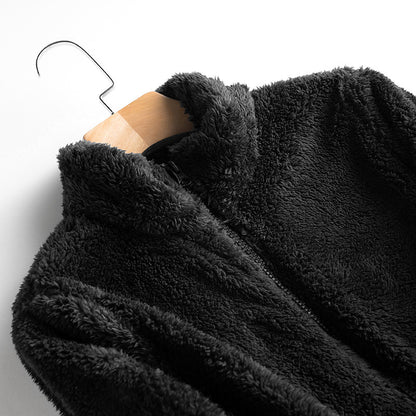 Fleececardigan i korallfleece – varm och mjuk vardagsfavorit