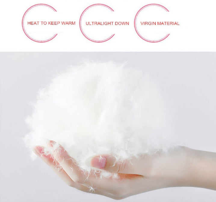 Lång lättviktsdunjacka för kvinnor – Plus Size  upp till 6XL