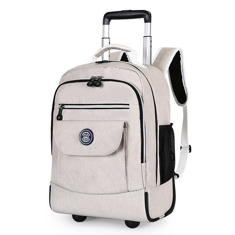 Ultralight Drawstring Backpack – 2-in-1 Trolley School Bag