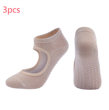 Mjuka yogasockar i kammad bomull