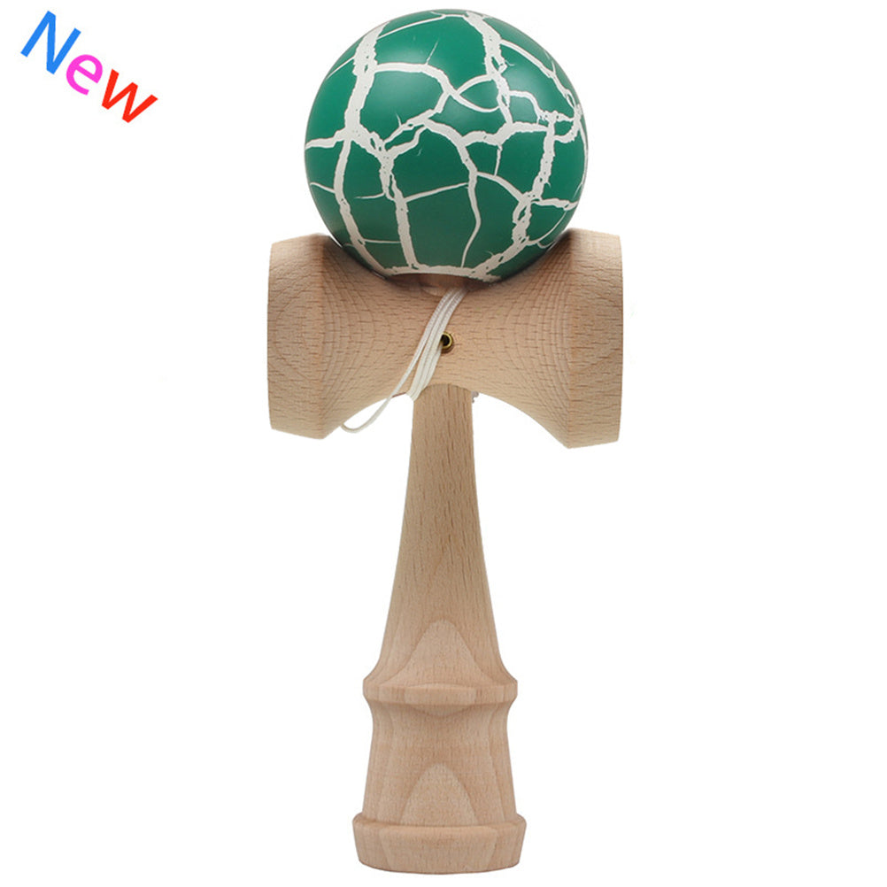 Safety Crack Pattern Toy Bamboo Kendama Best Wooden Educational Toys Kids Toy 7 Colors 