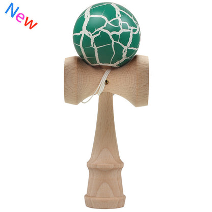 Safety Crack Pattern Toy Bamboo Kendama Best Wooden Educational Toys Kids Toy 7 Colors 