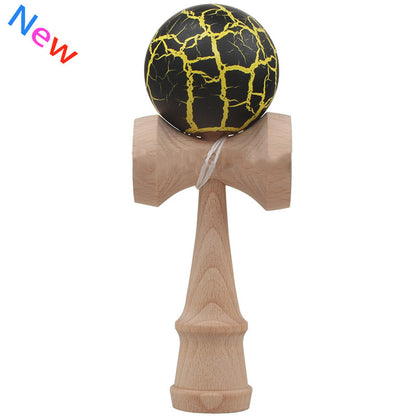 Safety Crack Pattern Toy Bamboo Kendama Best Wooden Educational Toys Kids Toy 7 Colors 