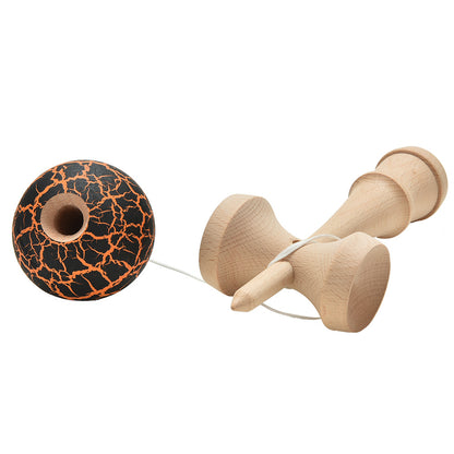Safety Crack Pattern Toy Bamboo Kendama Best Wooden Educational Toys Kids Toy 7 Colors 