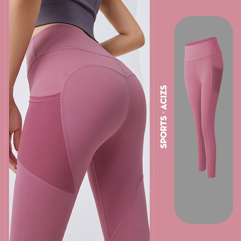 Yogaleggings med fickor – hög midja 2 XL