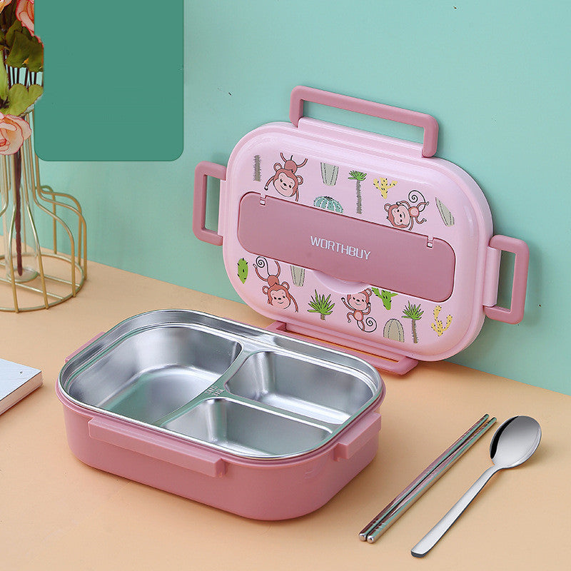 Isolerad Bento-matlåda i Rostfritt Stål – Portabel &amp; Fackindelad