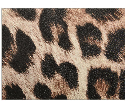 Leopard-print large-capacity weekend bag