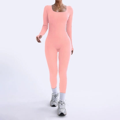 Figurformande träningsjumpsuit