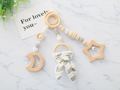 Baby gym wooden pendants – 3-pack toys for babies 0–24 months