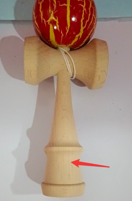 Safety Crack Pattern Toy Bamboo Kendama Best Wooden Educational Toys Kids Toy 7 Colors 