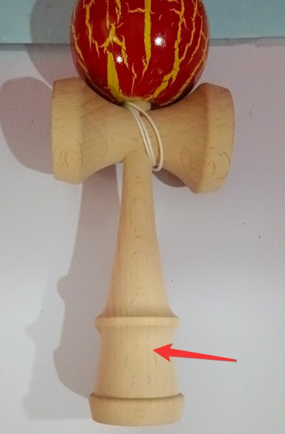 Safety Crack Pattern Toy Bamboo Kendama Best Wooden Educational Toys Kids Toy 7 Colors 