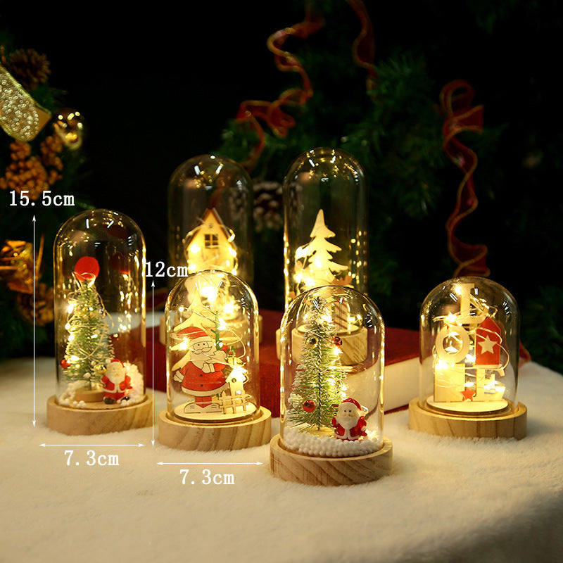 Mini Christmas Decoration in Glass &amp; Wood – Micro Landscape