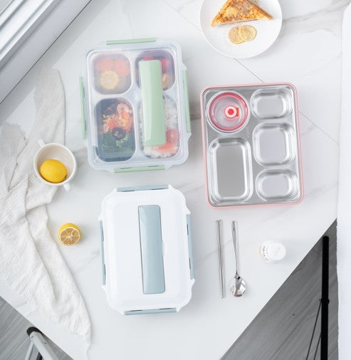 Nordic Style Lunch Box 304 Stainless Steel Multi Lattice Lunch Box