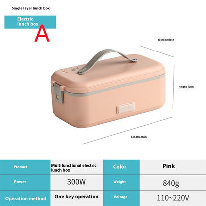 Elektrisk Matlåda med Värmefunktion – Avtagbar Innerbehållare &amp; 304 Rostfritt Stål