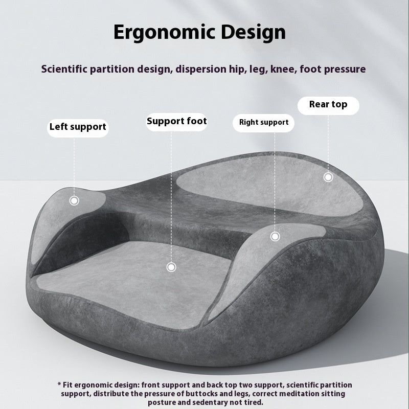 Ergonomisk Meditationskudde i Konstläder med Memory Foam