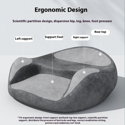 Ergonomisk Meditationskudde i Konstläder med Memory Foam