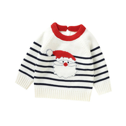 Christmas sweater for baby – cute knitted Santa sweater 