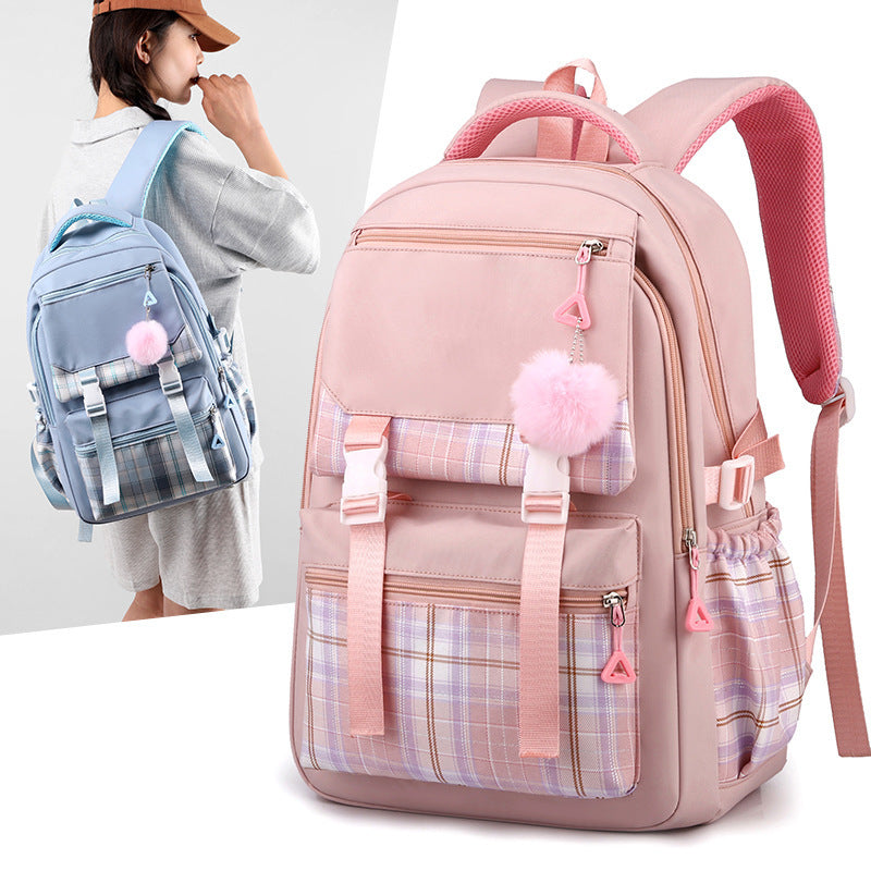 Waterproof nylon school backpack - for middle and high school