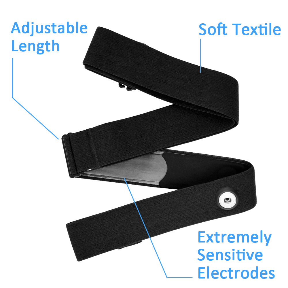 Pulsmätare med bröstband – Bluetooth 4.0 & vattentålig sensor