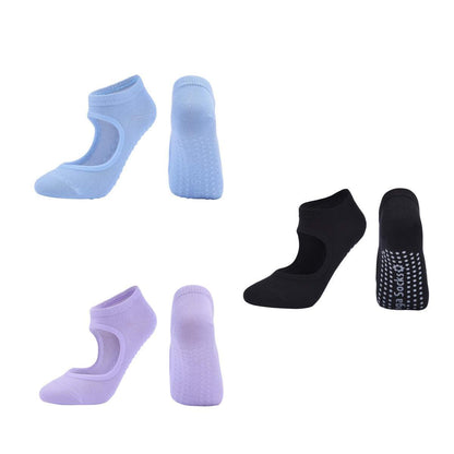 Mjuka yogasockar i kammad bomull