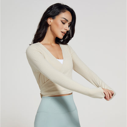 Långärmad yogatröja för kvinnor – i andningsbart tyg