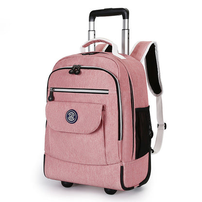 Ultralight Drawstring Backpack – 2-in-1 Trolley School Bag