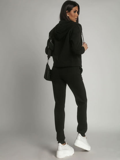 Women's insulated tracksuit set, black FI761