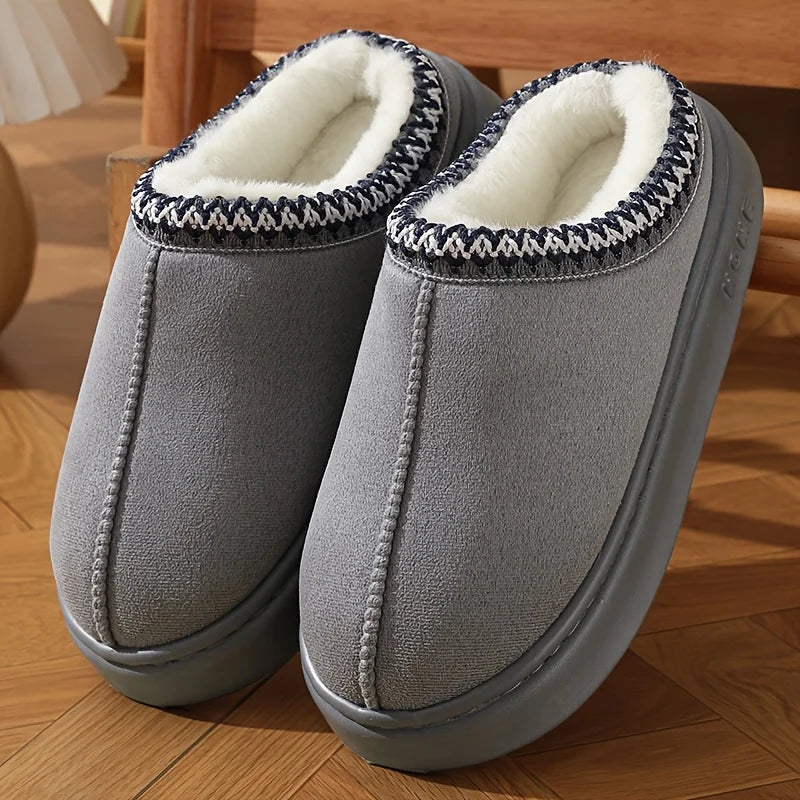 Warm slippers – soft sole and fleece lining for indoors and outdoors 
