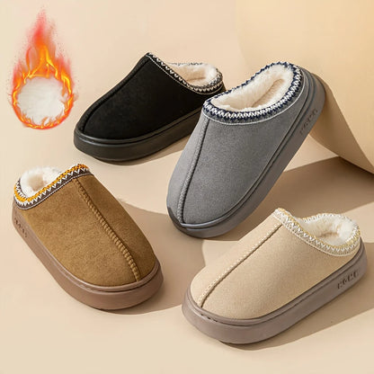 Warm slippers – soft sole and fleece lining for indoors and outdoors 