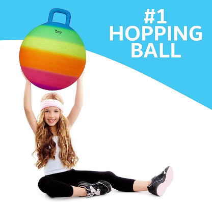 Hoppboll för barn och tonåringar – träningslek med regnbågsfärg