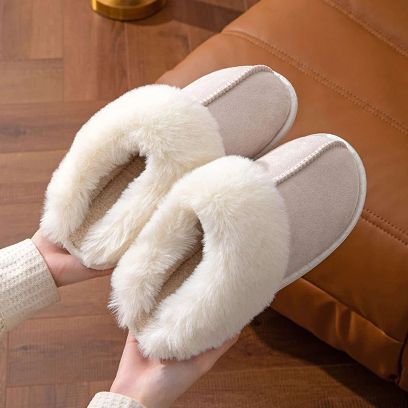 Winter slippers – soft faux fur &amp; suede-like material