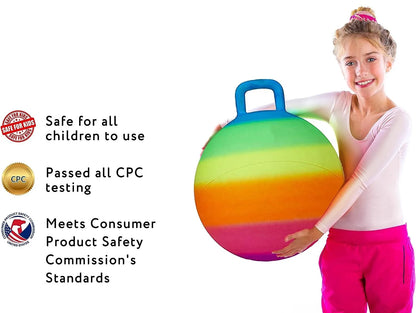 Hoppboll för barn och tonåringar – träningslek med regnbågsfärg