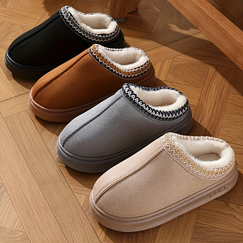 Warm slippers – soft sole and fleece lining for indoors and outdoors 