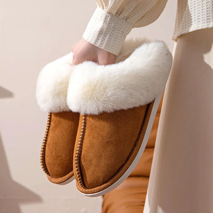 Winter slippers – soft faux fur &amp; suede-like material