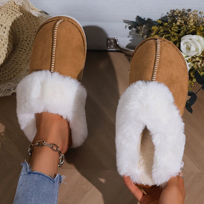 Winter slippers – soft faux fur &amp; suede-like material