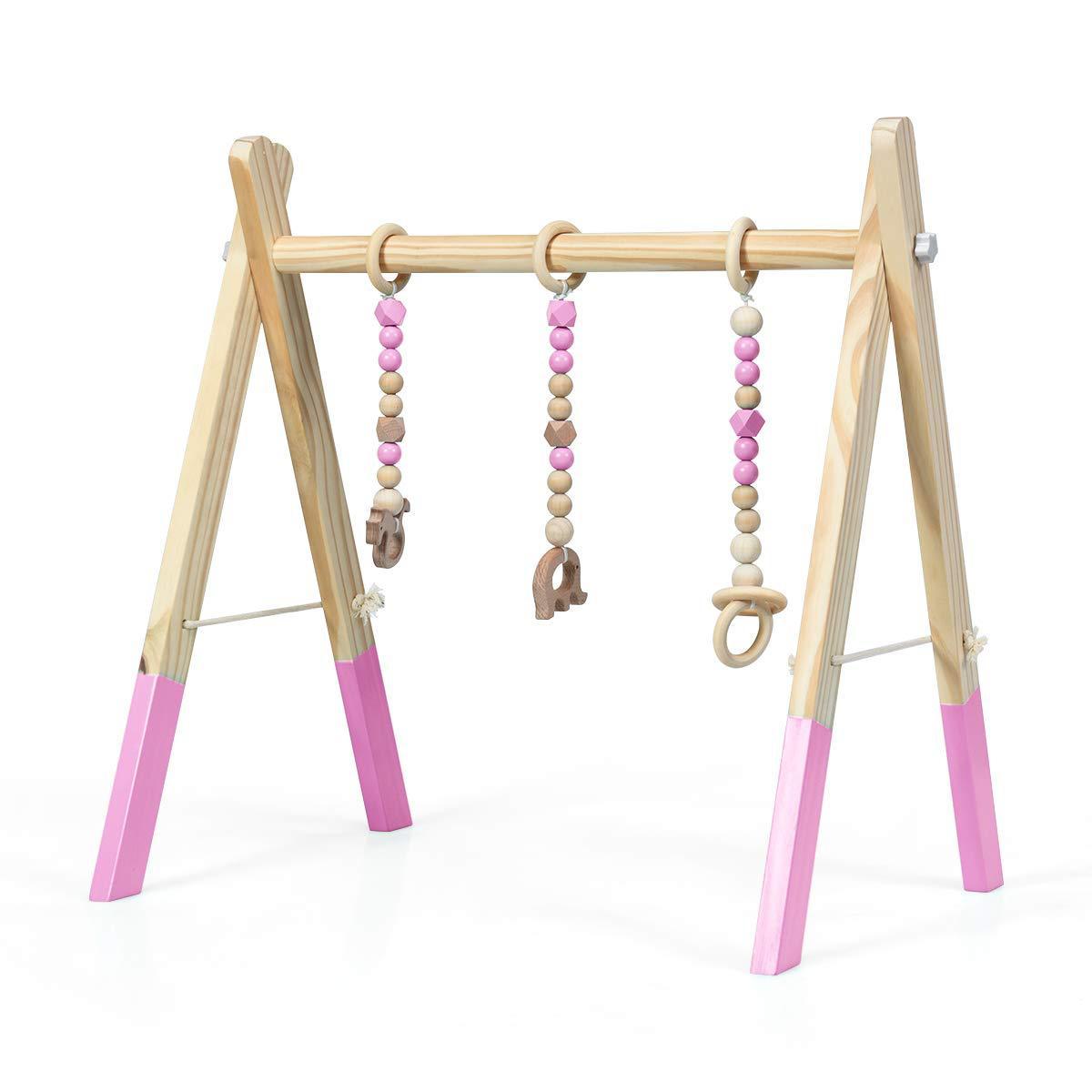 Wooden baby gym for infants 