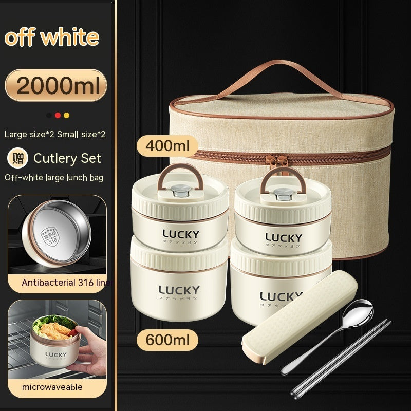 Stainless steel lunch box in 304/316 steel – multiple sizes &amp; sets with bowls and cutlery 