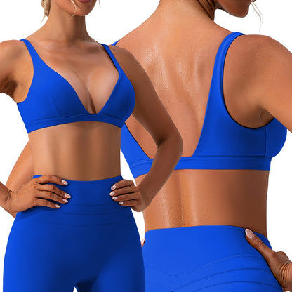 Comfortable sports bra with V-shaped back 