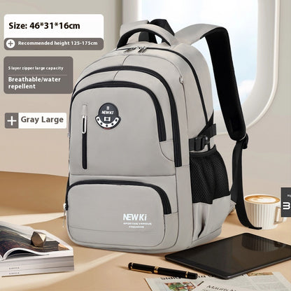 Vattentålig Skolväska i Oxfordtyg – Ergonomisk Ryggsäck för Ungdomar